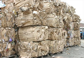 Waste cardboard
